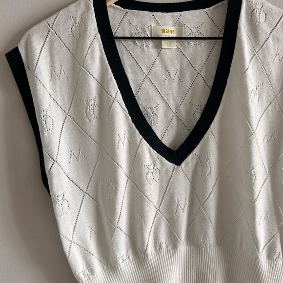 Anthropologie Maeve Violette Icon Logo Vest  Small NWT - Picture 7 of 15